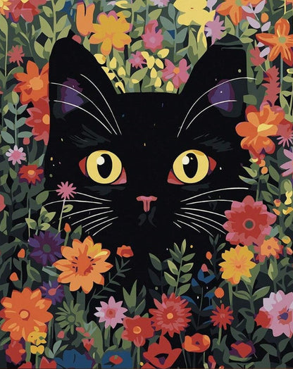 Gatito entre Flores