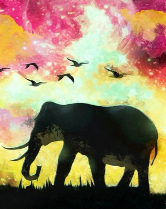 Elefante Safari Aves
