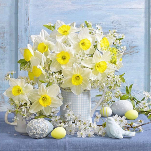 Jarra de Flores Blancas