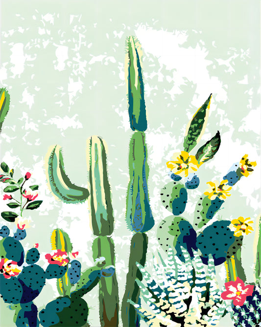 Cactus y Flores