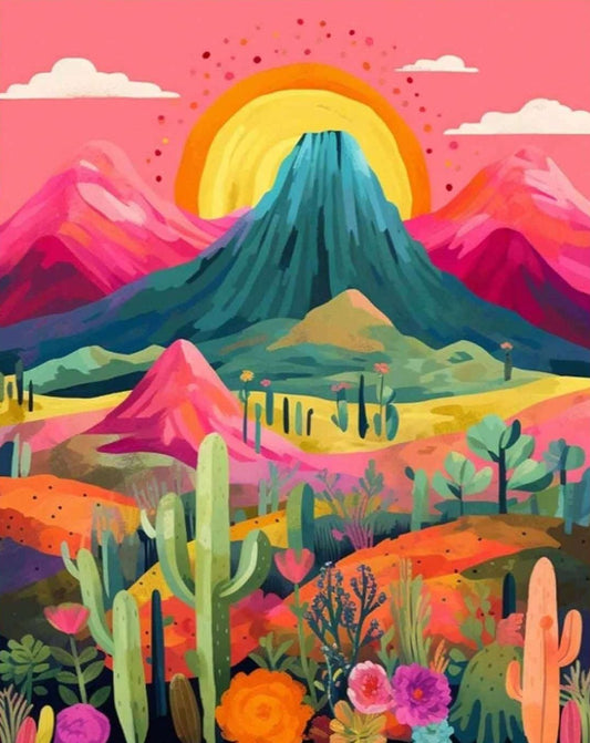 Montañas y Cactus