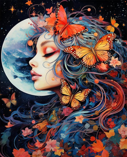 Mujer y Luna