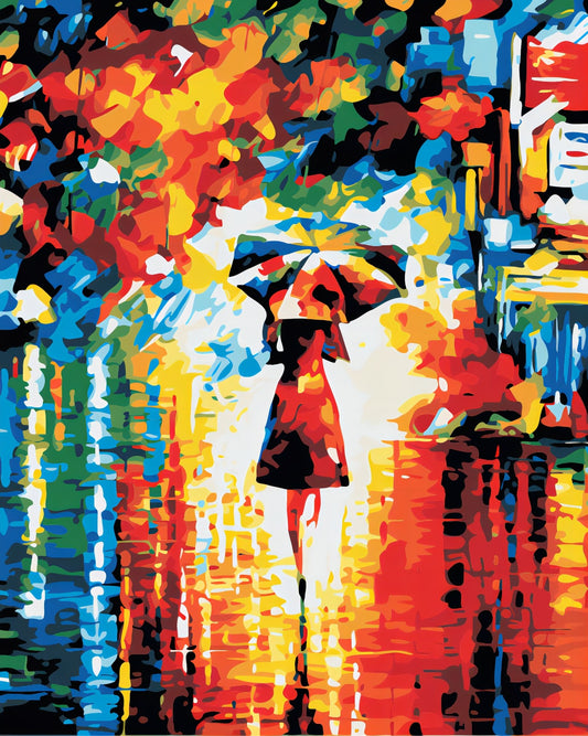 Mujer Bajo la Lluvia